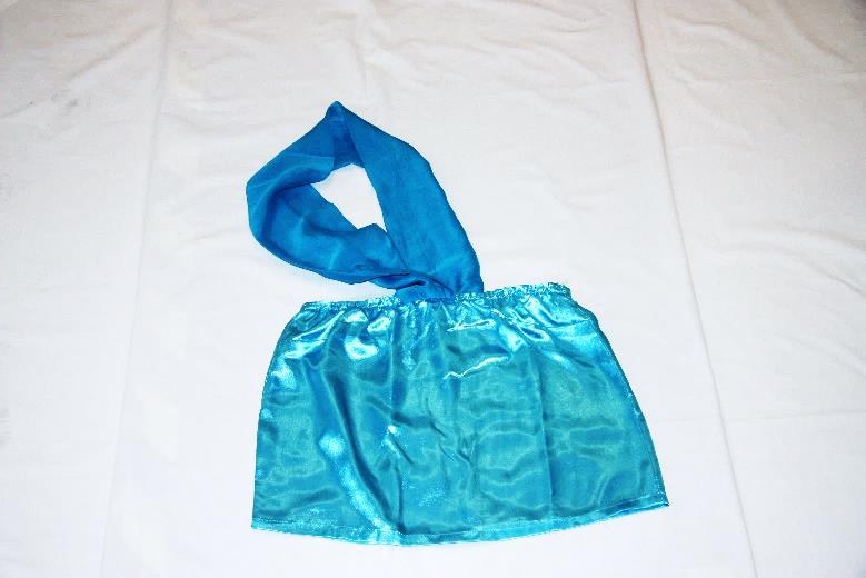 Tops turquoise avec voile