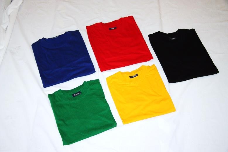 T-shirts colorés, coupe droite