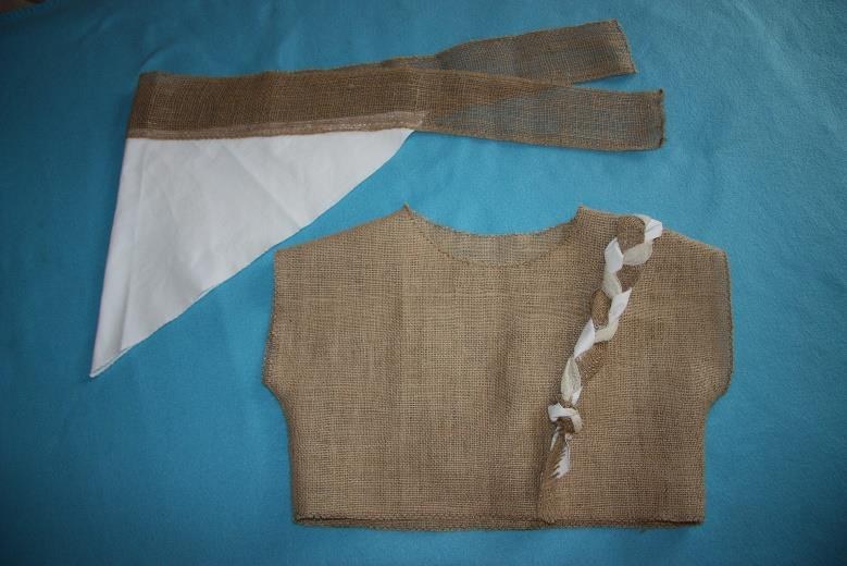 Ensembles jute brune et coton blanc